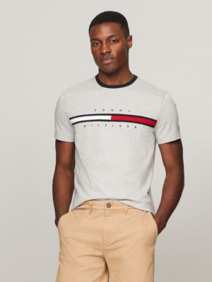 Embroidered Flag Stripe Logo T-Shirt | Tommy