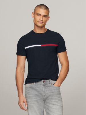 Logo USA Flag Tommy Hilfiger Embroidered T-Shirt |