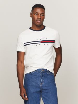 Embroidered Flag Stripe Logo T-Shirt | Tommy