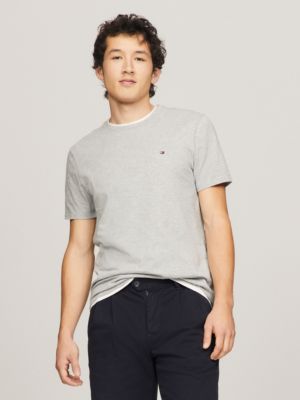 [Im Angebot zum niedrigsten Preis] Grey | Men\'s T-Shirts Hilfiger USA Tommy 