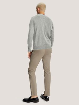 Essential V-Neck Sweater, Grey Heather