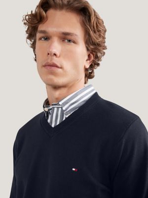 売れ筋商品|||トミーヒルフィガー ニット&セーター レディース アウター ESSENTIAL VNECK SWEATER - Jumper - black トミー・ヒルフィガー(Tommy Hilfiger) レディースニット