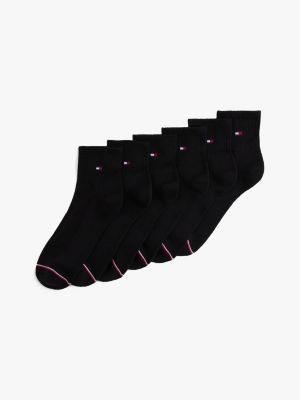 Quarter Top Socks 6-Pack, Black