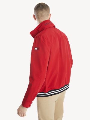 NWT TOMMY HILFIGER MEN REGATTA WATER RESISTANT WINDBREAKER YACHT JACKET  COAT RED