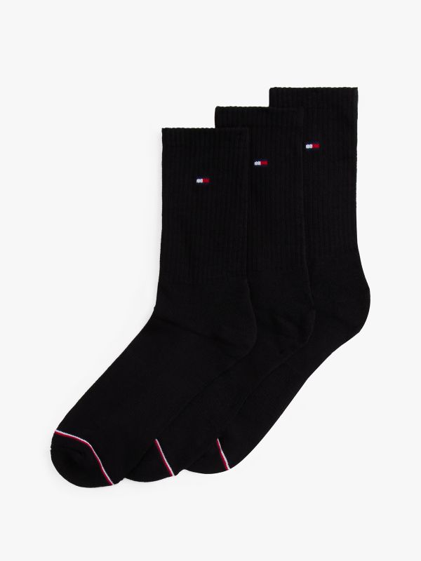 Athletic Crew Sock 3-Pack — Black