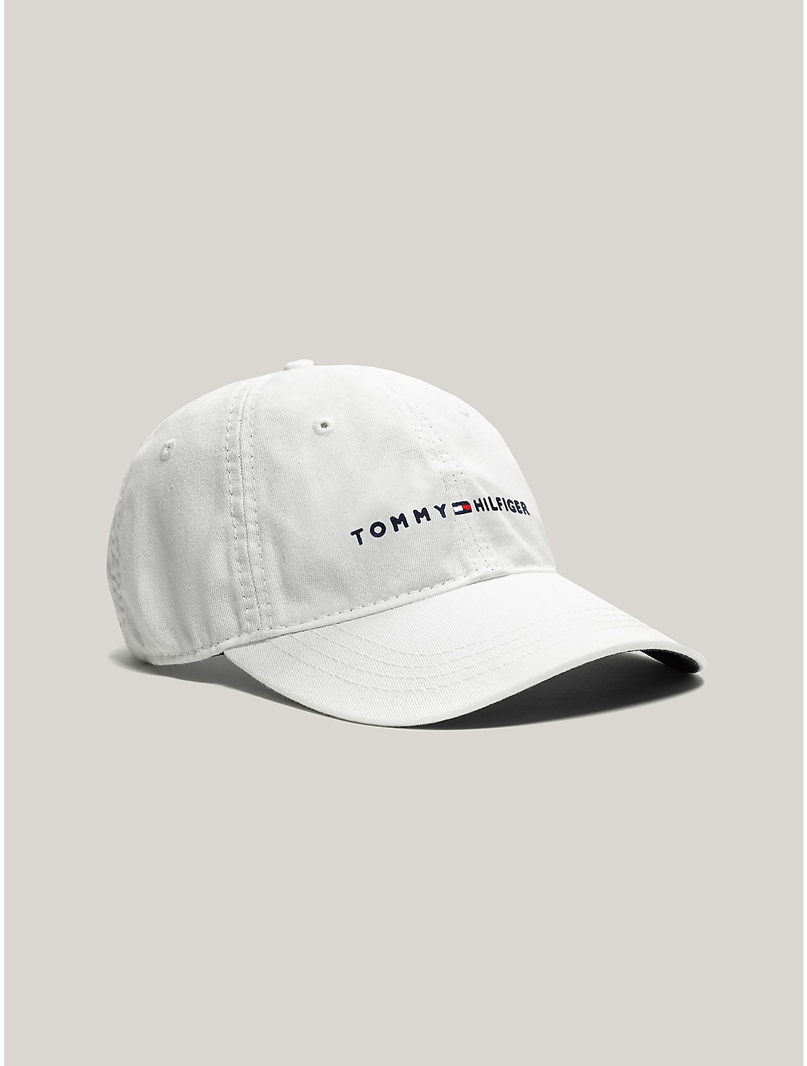 Tommy Hilfiger Men's Embroidered Tommy Logo Baseball Cap - White