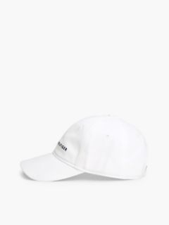 Embroidered Tommy Logo Baseball Cap — Bright White 3