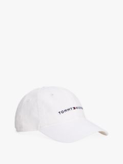 Embroidered Tommy Logo Baseball Cap — Bright White 1
