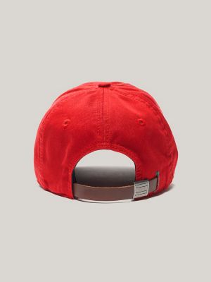 Embroidered Tommy Logo Baseball Cap, Apple Red