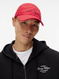 Embroidered Tommy Logo Baseball Cap — Apple Red 4