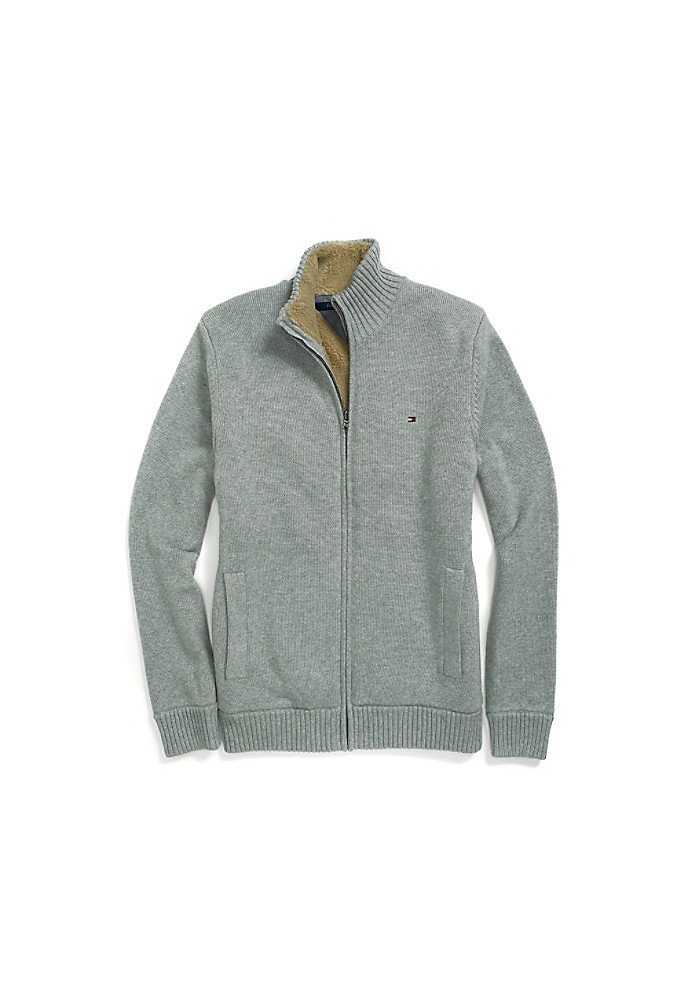 Tommy Hilfiger Men's Sherpa Lined Full Zip Sweater