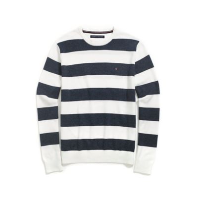 tommy hilfiger white crew neck sweater