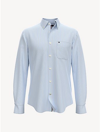 Custom Fit Essential Stripe Shirt | Tommy Hilfiger USA