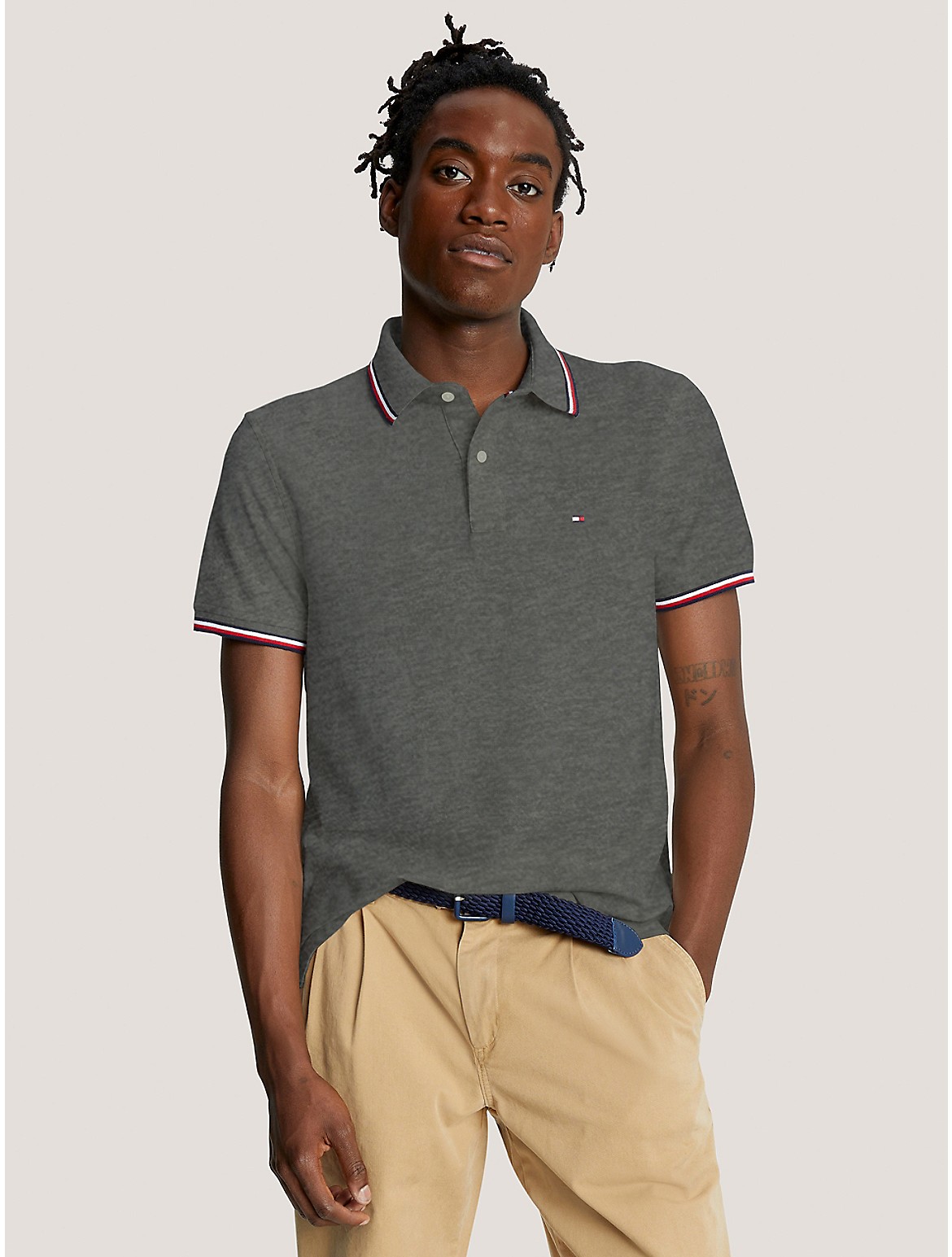 Tommy Hilfiger Men's Regular Fit Tommy Wicking Polo - Grey - M