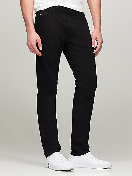 타미 힐피거 청바지 타미 힐피거 Tommy Hilfiger Slim Fit Essential Black Jean,BLACK DENIM