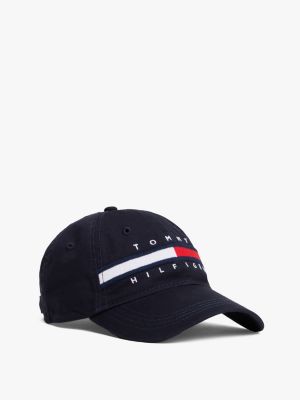 Flag Stripe Logo Baseball Cap, Sky Captain
