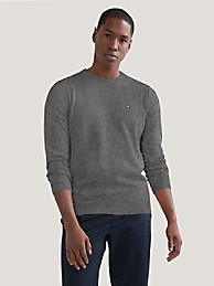 타미 힐피거 맨 스웨터 Tommy Hilfiger Essential Crewneck Sweater,medium grey heather