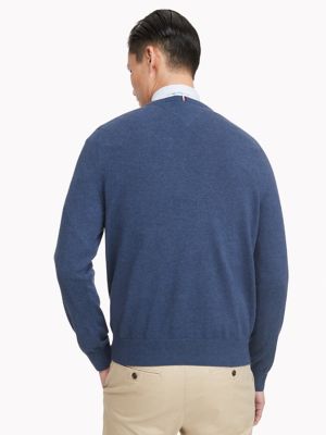 Classic Crewneck Sweater, Navy Heather