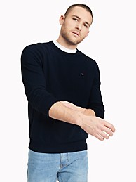 타미 힐피거 맨 스웨터 Tommy Hilfiger Essential Crewneck Sweater,SKY CAPTAIN