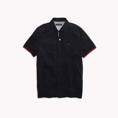 tommy hilfiger black polo