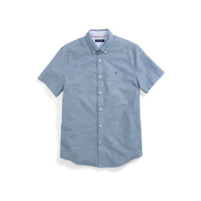 tommy hilfiger short sleeve button down shirt