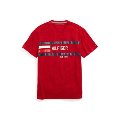 signature stripe tee tommy hilfiger