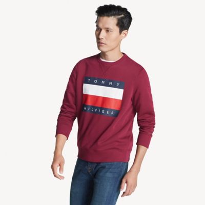 maroon tommy hilfiger sweatshirt