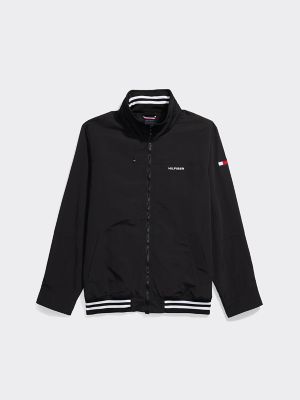 tommy hilfiger black and white jacket