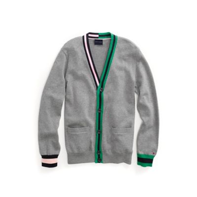 contrast stripe cardigan