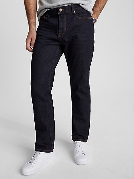 타미 힐피거 청바지 Tommy Hilfiger Straight Fit Essential Clean Rinse Jean,DARK WASH