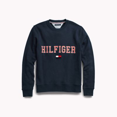 tommy hilfiger men's collegiate logo sweatshirt