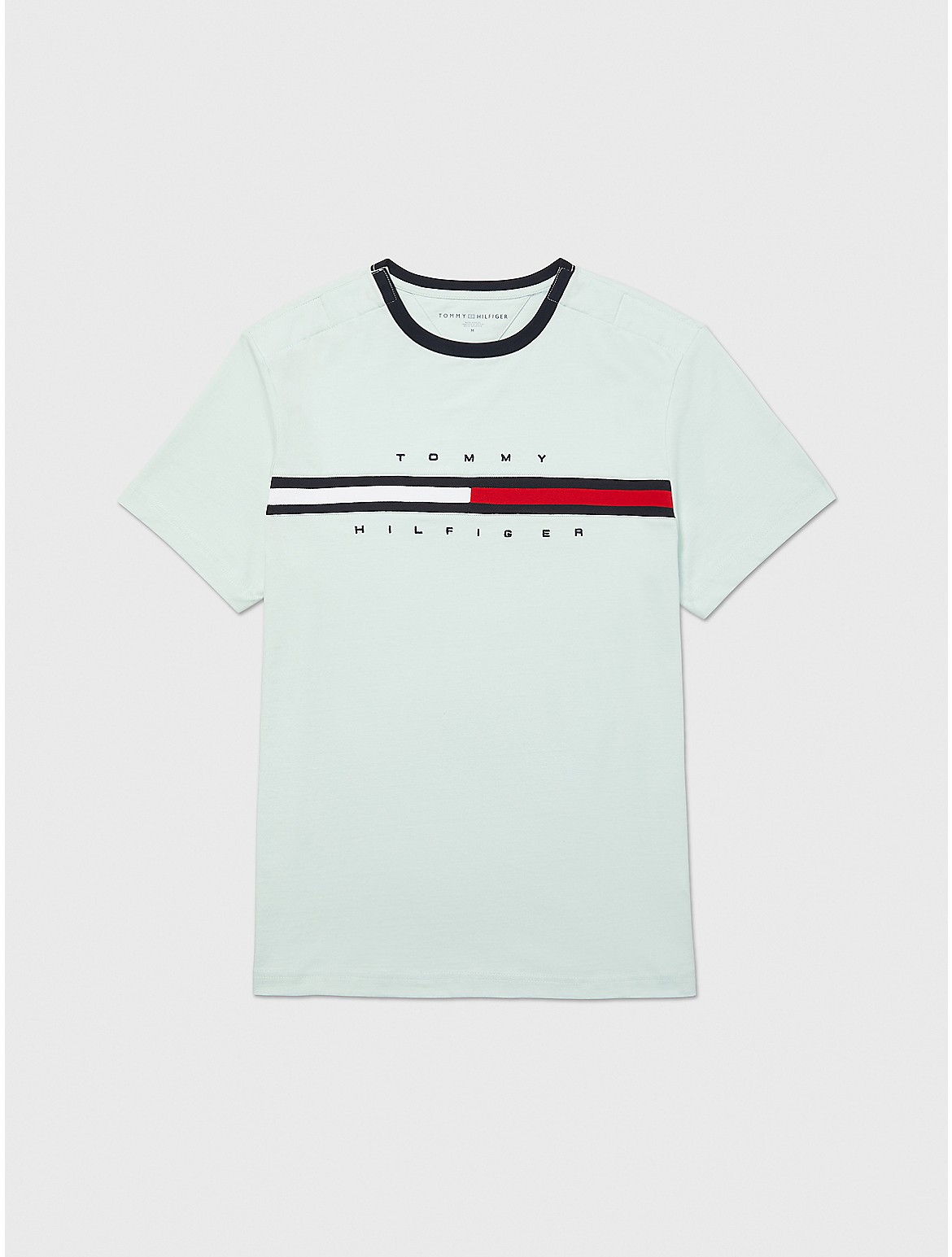 Tommy Hilfiger Signature Stripe T In Minty Essence