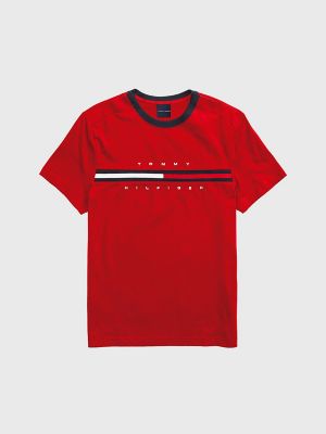 Signature Stripe T-Shirt, Primary Red