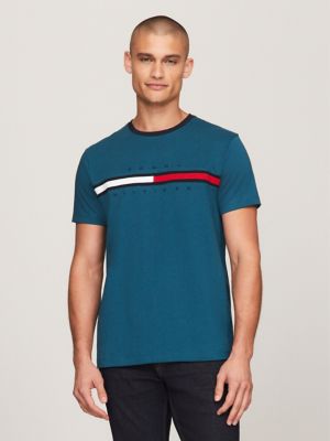 Flag Logo Ringer T-Shirt, Deep Voyage