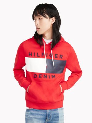 tommy hilfiger flag stripe hoodie