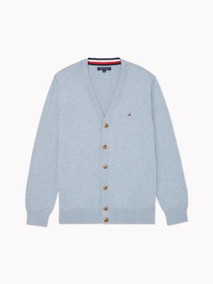 Classic Cardigan, Light Blue Heather