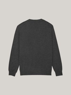 Classic Cardigan, Charcoal Grey Heather/Deep Black