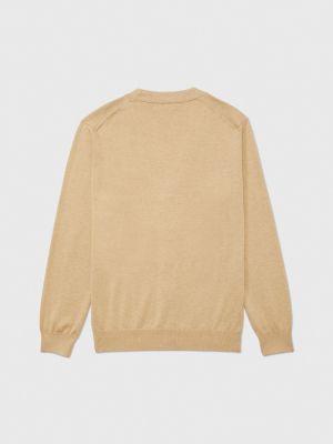 Classic Cardigan, Light Beige Heather