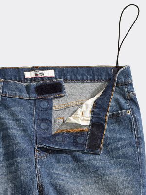 Tommy Hilfiger Men's Adaptive Relaxed Straight Fit Jean with Magnetic Fly  Closure, Medium WASH, 31 at  Men's Clothing store