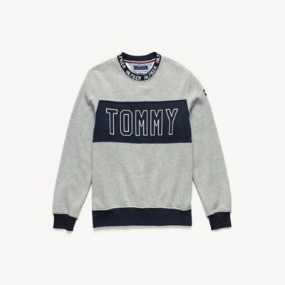 tommy hilfiger grey logo sweatshirt