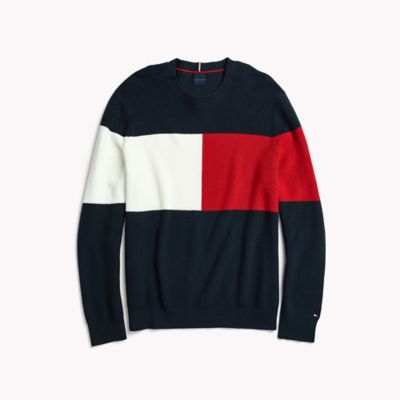 red tommy hilfiger crew neck