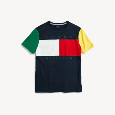 tommy color block shirt