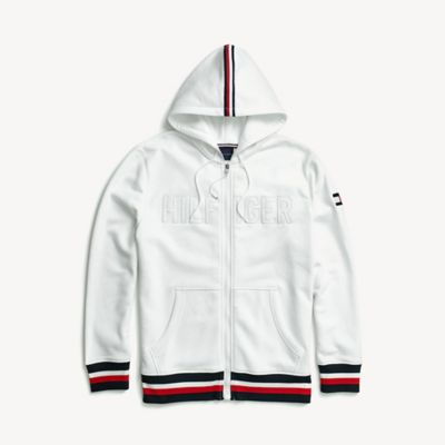 tommy hilfiger mens white hoodie