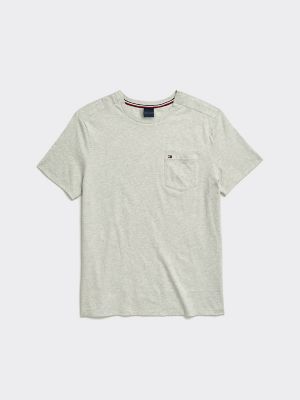 Heathered Pocket T-Shirt, Light Grey Heather