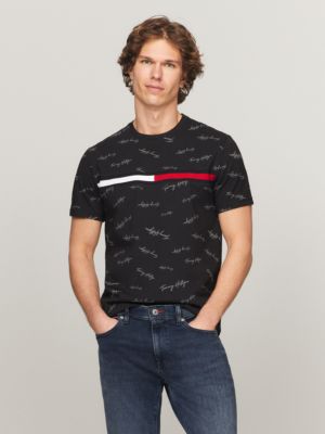 Signature Flag Stripe Logo T-Shirt | Tommy Hilfiger USA