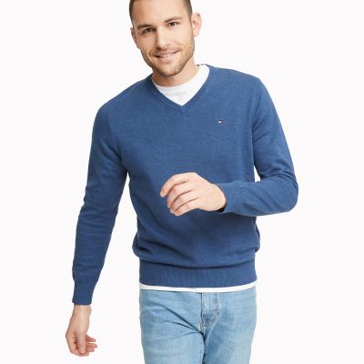 tommy hilfiger v neck sweater mens