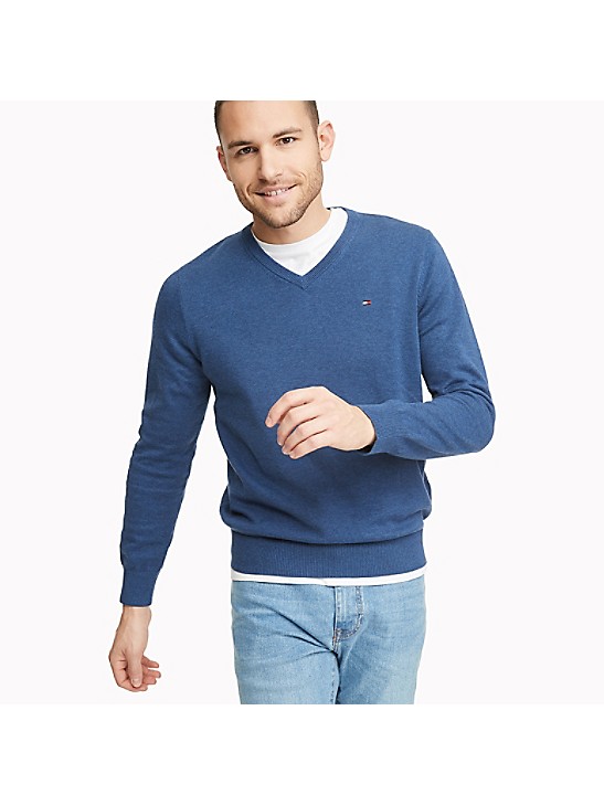 Tommy Hilfiger Boys Essential V-Neck Sweater Sweatshirt 