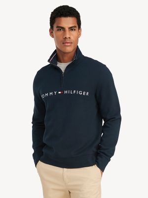 tommy hilfiger quarter zip fleece hoodie