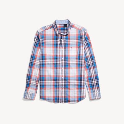 tommy hilfiger men's plaid shirt