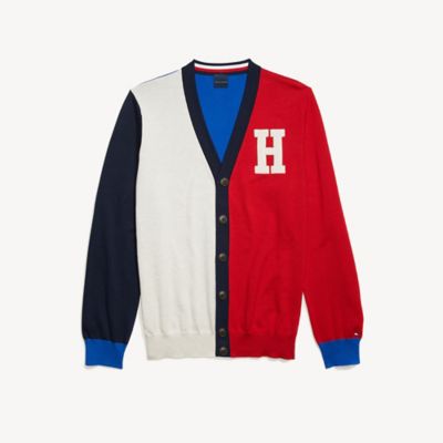 tommy hilfiger red cardigan